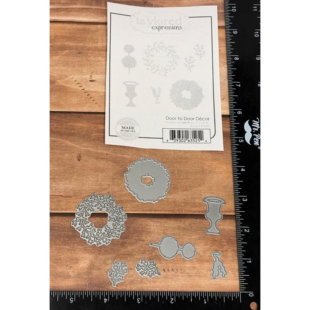 V1 TAYLORED EXPRESSIONS TE680 DOOR TO DOOR DECOR STEEL CRAFT DIE SET WREATH